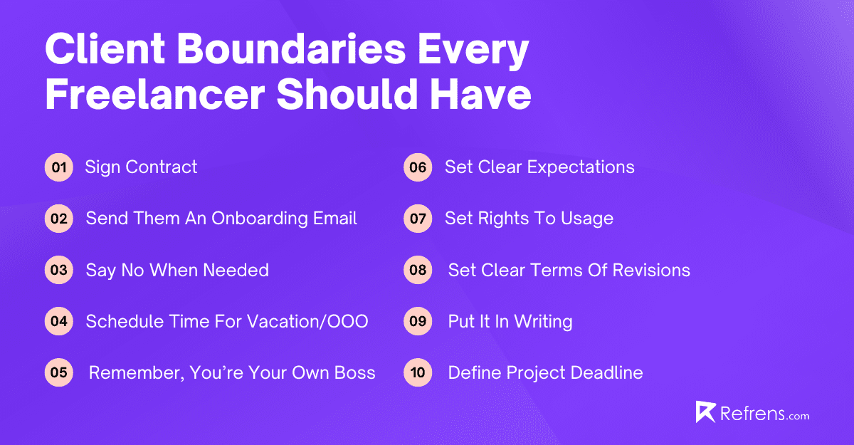How do freelancers set boundaries with clients